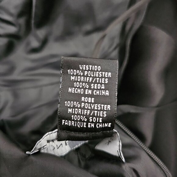 Jones New York Noir Halter Black Silk Waist Midi Party Cocktail Dress - Picture 9 of 11